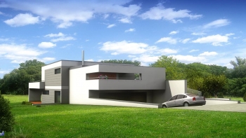RD Mikulov - návrh domu ve svahu